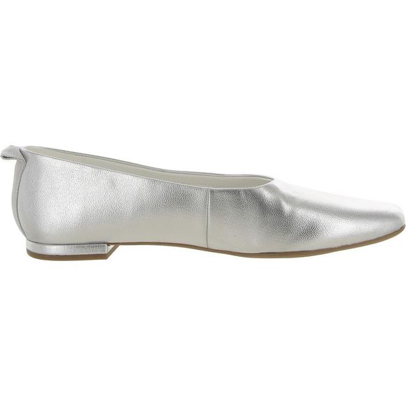 Franco Sarto Womens Vana Silver Faux Leather Slip On Ballet Flats Shoes NWOB - Picture 3 of 4